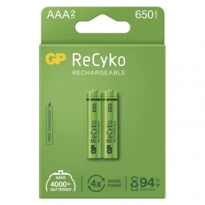 GP ReCyko NiMH Akkumulátor HR03 (AAA) 650mAh 2db