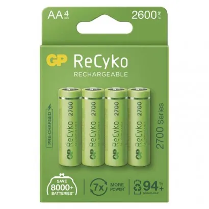 GP ReCyko NiMH Akkumulátor HR6 (AA) 2700mAh 4db