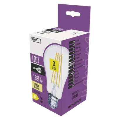EMOS LED Filament izzó E27 11W 1521lm meleg fehér