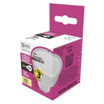EMOS Classic LED izzó MR16 GU10 6W 510lm meleg fehér