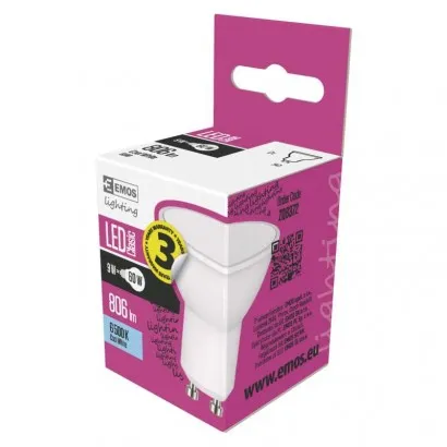 EMOS Classic LED izzó MR16 GU10 9W 806lm hideg fehér