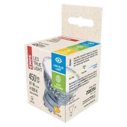EMOS True Light LED izzó MR16 GU10 4.8W 450lm természetes ...