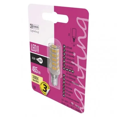 EMOS Classic LED izzó JC 4.5W E14 465lm meleg fehér
