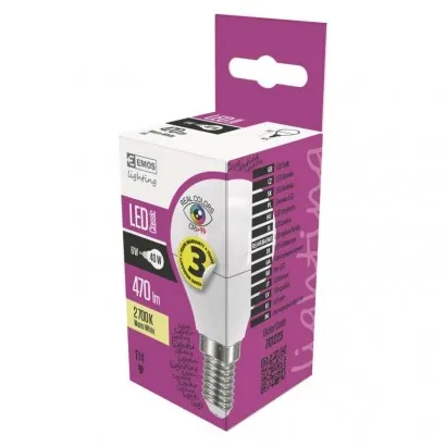 EMOS Classic LED izzó kisgömb E14 6W 470lm Ra97 meleg fehé...