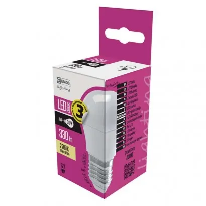 EMOS Classic LED izzó kisgömb E27 4W 330lm meleg fehér