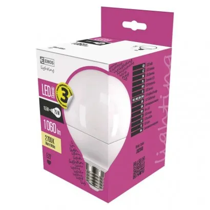 EMOS Classic LED izzó gömb E27 11.5W 1060lm meleg fehér