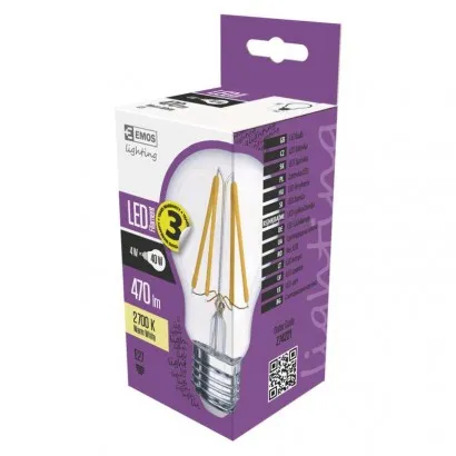EMOS LED Filament izzó E27 4W 470lm meleg fehér