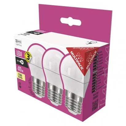 EMOS Classic LED izzó kisgömb E27 6W 470lm természetes feh...