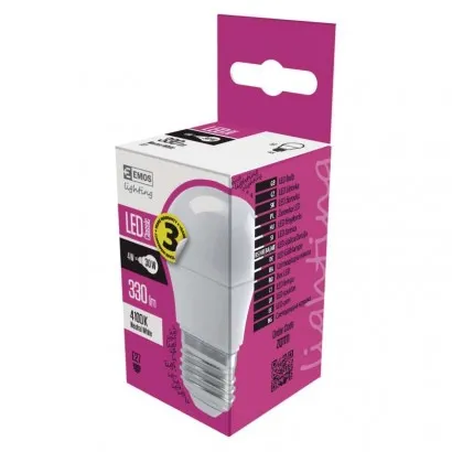 EMOS Classic LED izzó kisgömb E27 4W 330lm természetes feh...