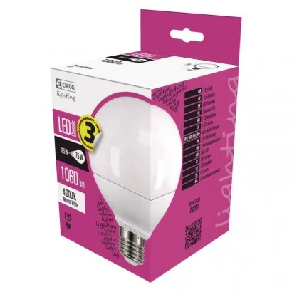 EMOS Classic LED izzó gömb E27 11.5W 1060lm természetes fe...