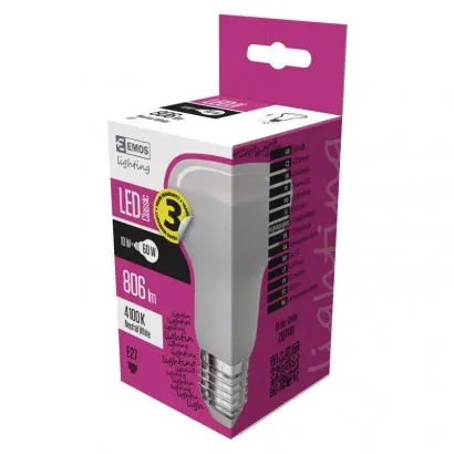 EMOS Classic LED izzó R63 E27 10W 806lm természetes fehér...