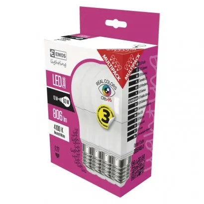 EMOS Classic LED izzó A60 E27 10W 806lm Ra95 természetes f...