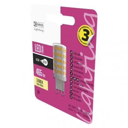 EMOS Classic LED izzó JC G9 4.5W 465lm meleg fehér