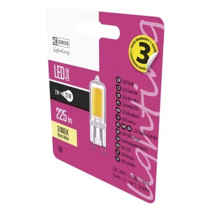 EMOS Classic LED izzó JC G9 2W 225lm meleg fehér