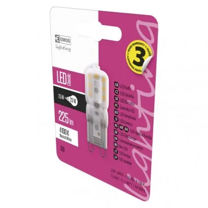 EMOS Classic LED izzó JC G9 2.5W 225lm természetes fehér...