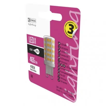 EMOS Classic LED izzó JC G9 4.5W 465lm természetes fehér...