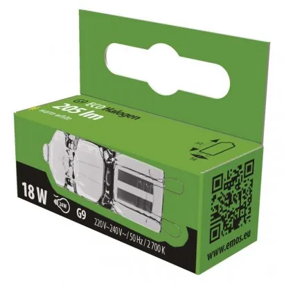 EMOS ECO halogén izzó G9 230V 18W 205lm