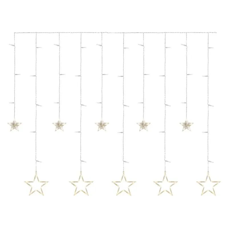 LED karácsonyi fényfüggöny – csillagok, 185x105 cm, beltér...