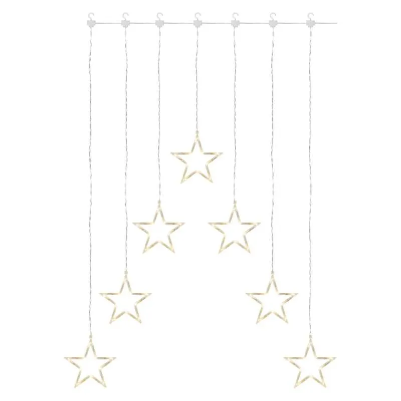 LED karácsonyi fényfüggöny – 7 csillag, 67x125cm, kültéri ...