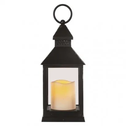 Karácsonyi LED dekoráció – lámpa, antik, fekete, villogó, ...