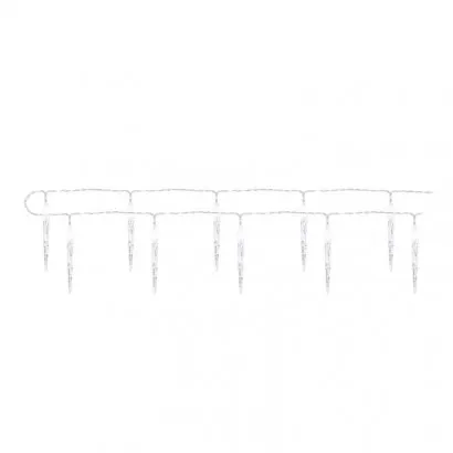 LED karácsonyi fényfüzér – 10x jégcsap, 1,35 m, 2x AA, bel...