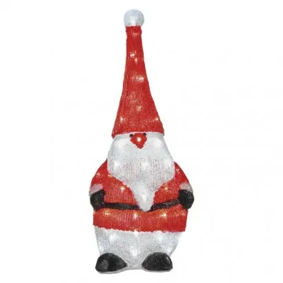 LED karácsonyi manó, 61 cm, kültéri és beltéri, hideg fehé...