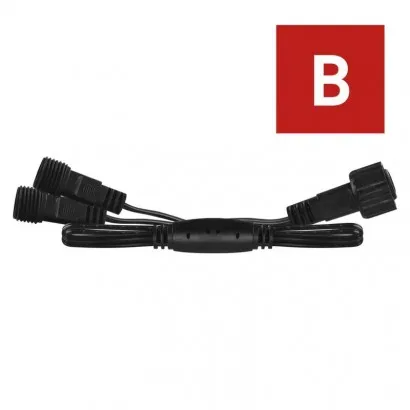 Elosztó sorolható Standard fény füzérekhez, fekete, 0,5 m,...