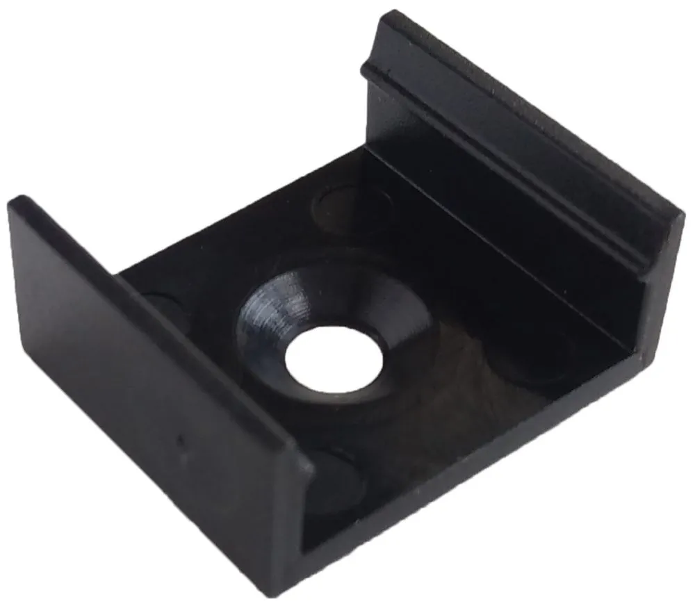 Avide Alu Profil Falon Kivüli Rögzítő Klip Fekete