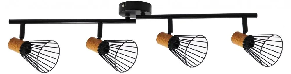 Avide Mennyezeti Lámpa Luna 4xE14 Foglalattal Fekete