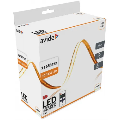 Avide LED Szalag Bliszter RF 24V COB NW IP20 2m