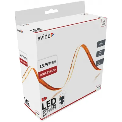 Avide LED Szalag Bliszter RF 24V COB WW IP20 5m