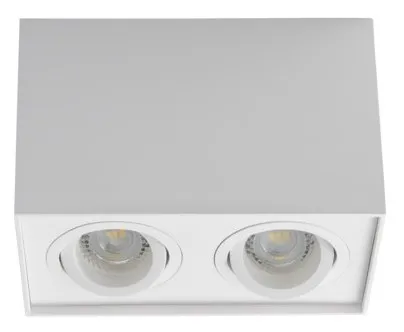 Avide GU10 Lámpatest Négyzetes Fehér Dönthető Dupla