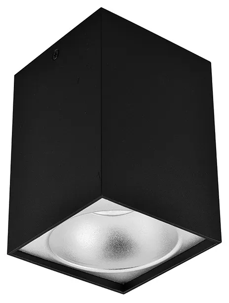 Avide GU10 Lámpatest Négyzetes Fekete-Ezüst