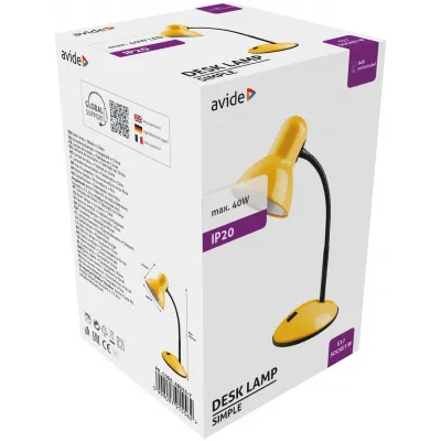 Avide Basic Asztali Lámpa Simple Sárga + LED fényforrás...