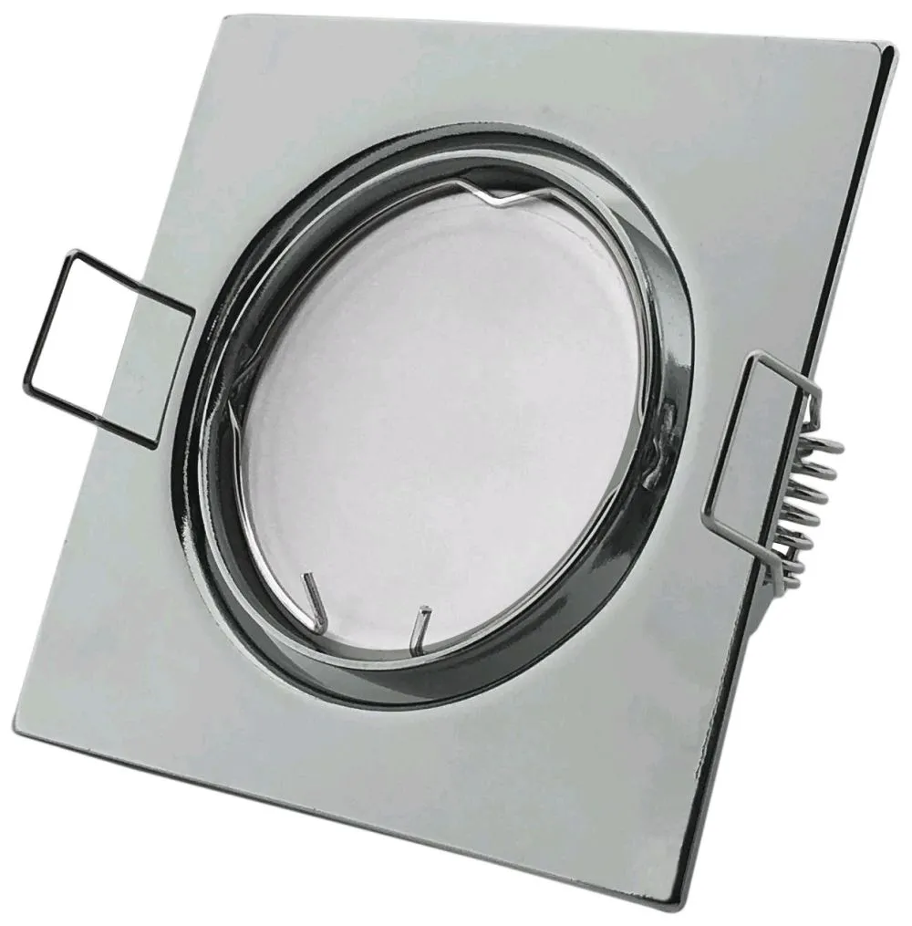 Avide GU10 Keret Négyzetes Forgatható Króm