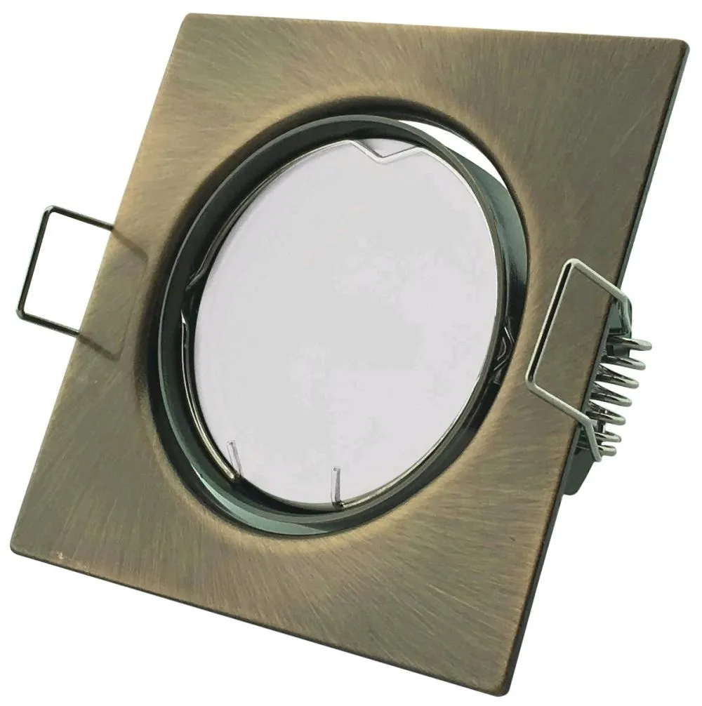 Avide GU10 Keret Négyzetes Forgatható Réz