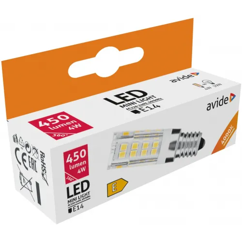 Avide LED 4W JD E14 220° NW 4000K