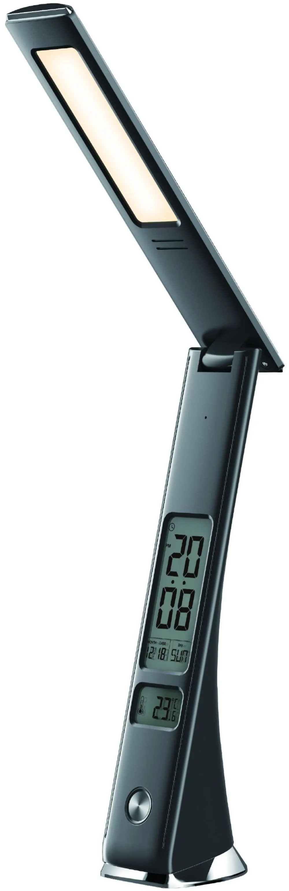 Avide LED Asztali Lámpa Üzleti Bőrhatású Claude Naptár Fek...