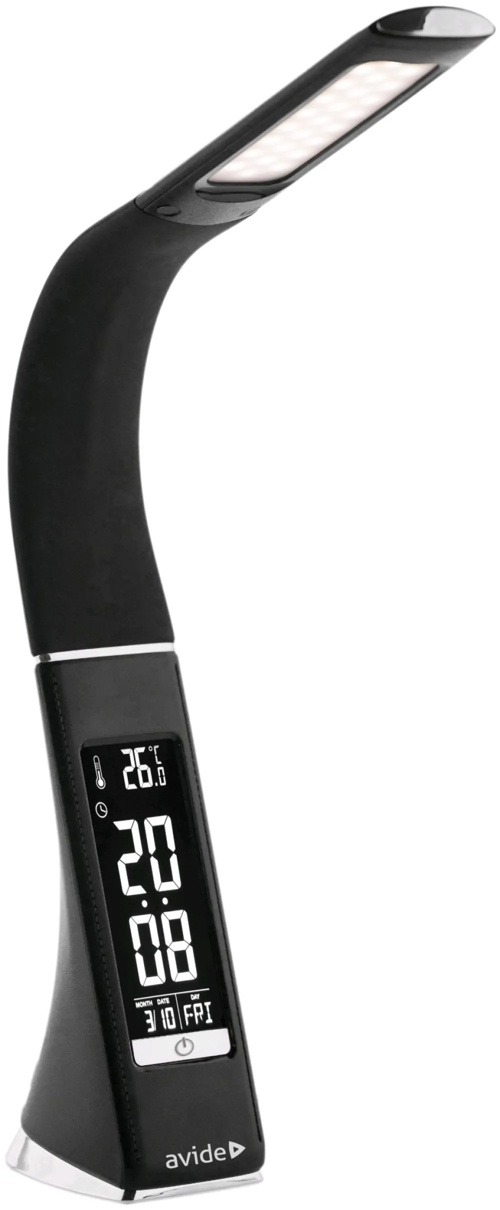 Avide LED Asztali Lámpa Üzleti Bőrhatású Naptár Fekete 6W...