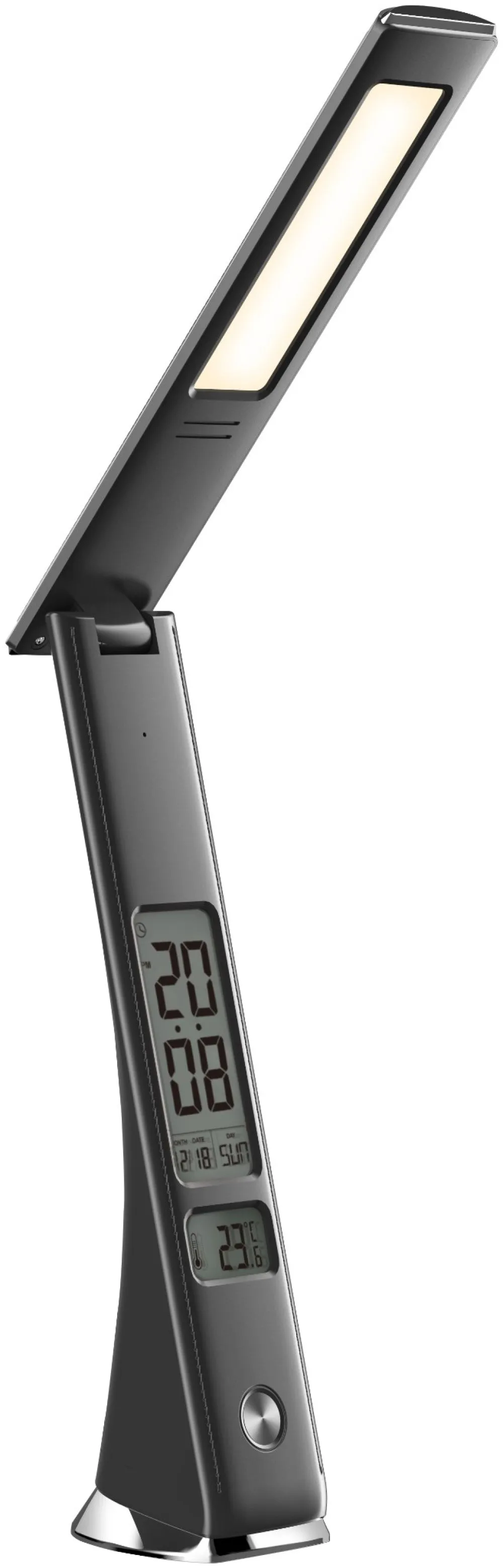 Avide LED Asztali Lámpa Üzleti Bőrhatású Claude Naptár Fek...