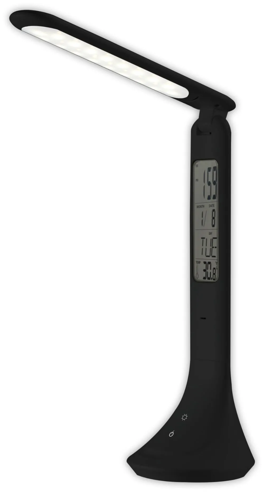 Avide LED Asztali Lámpa Naptár Fekete 5W