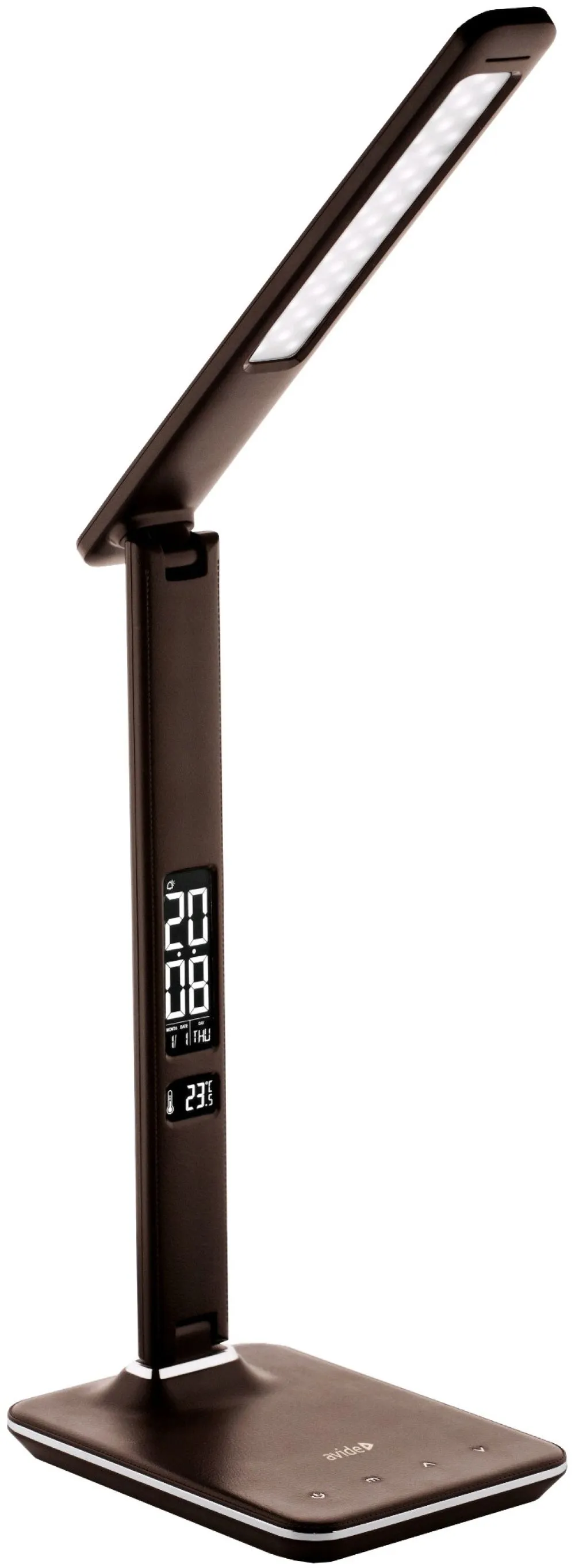 Avide LED Asztali Lámpa Irodai Bőrhatású Naptár Barna 6W...