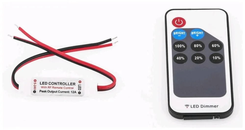 Avide LED Szalag 12V 72W Fényerőszabályzó 9 Gombos RF Távi...