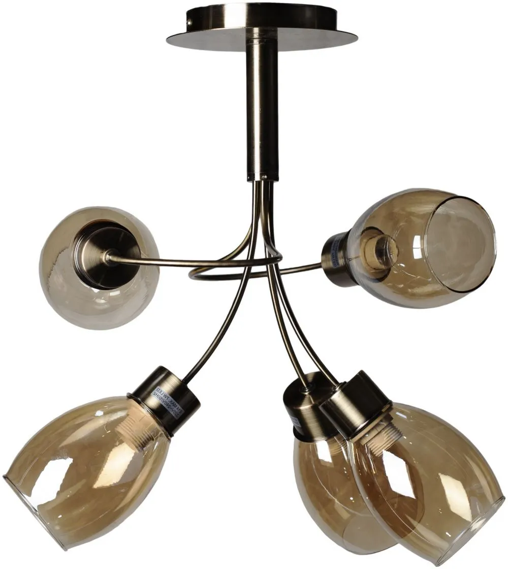 Avide Függeszték Lámpa Aspira Amber 5xE14