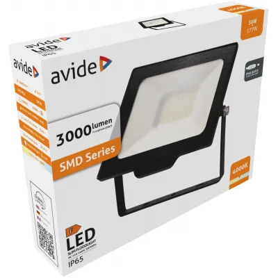 Avide LED Opál Reflektor Slim SMD 30W NW 4000K Gyorscsat.