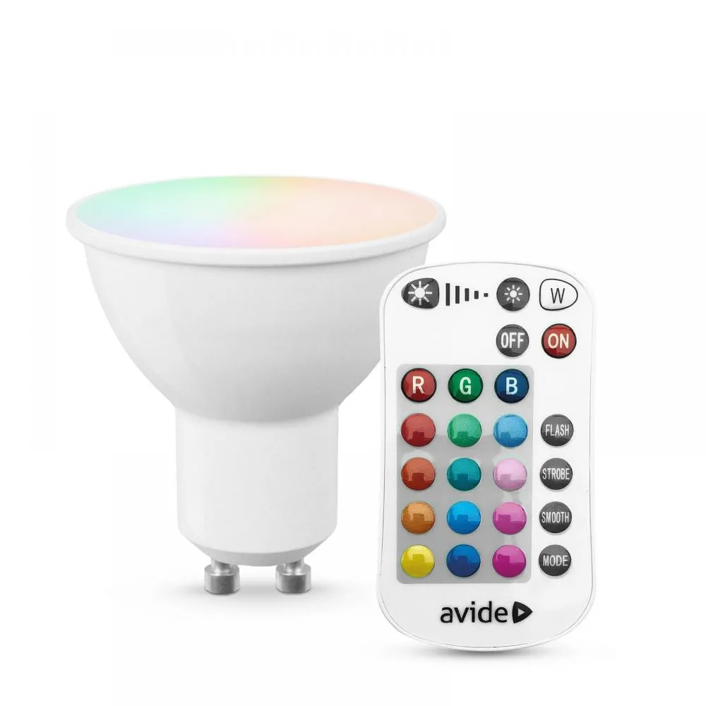 Avide Smart LED GU10 2.9W RGB+W 2700K IR Távirányítóval...