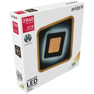 Avide Fali Design Oyster Timber mini 3 kapcsolási mód 32W...