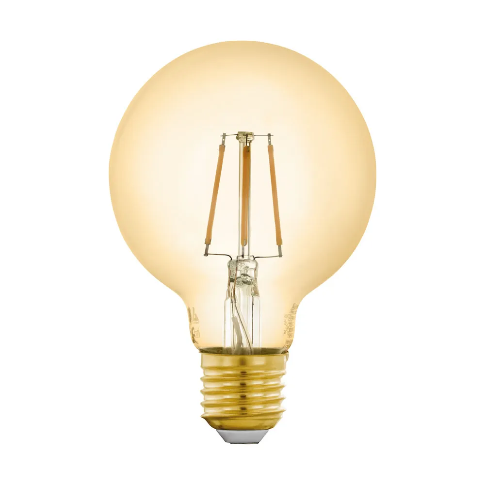 LED izzó E27 G80 5,5W 2200K 500Lm amber