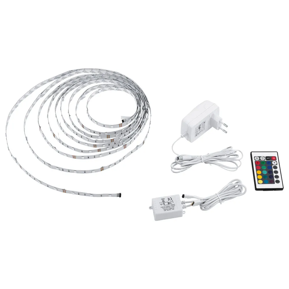 Beltéri LED szalag 6m 30db RGB LED+távir