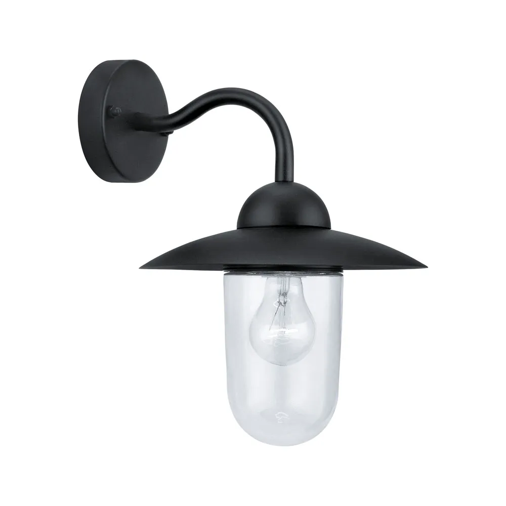 Kültéri fali lámpa E27 1x60W fekete Milton